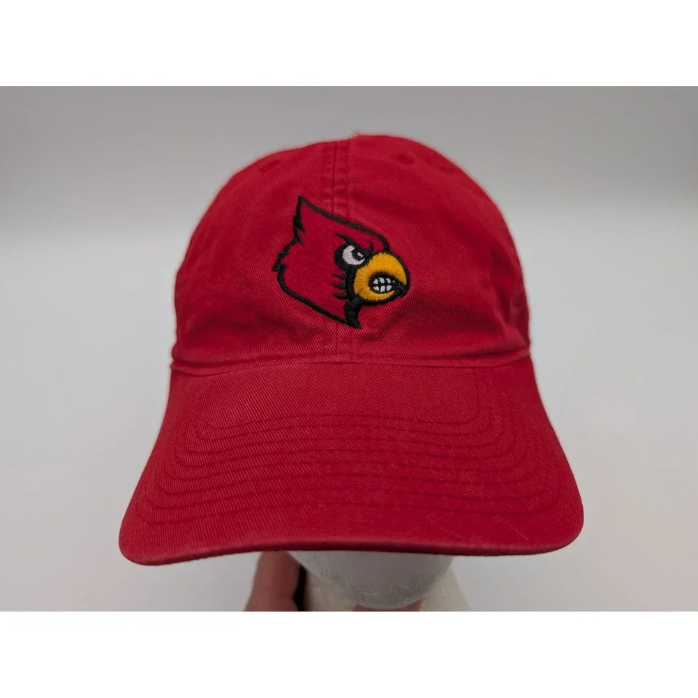Adidas Louisville Cardinals NCAA Hat Red Adjustable Cotton Baseball Cap Mens